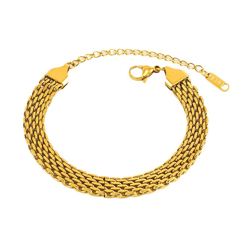 Wholesale  woven bracelet retro titanium steel  jewelry