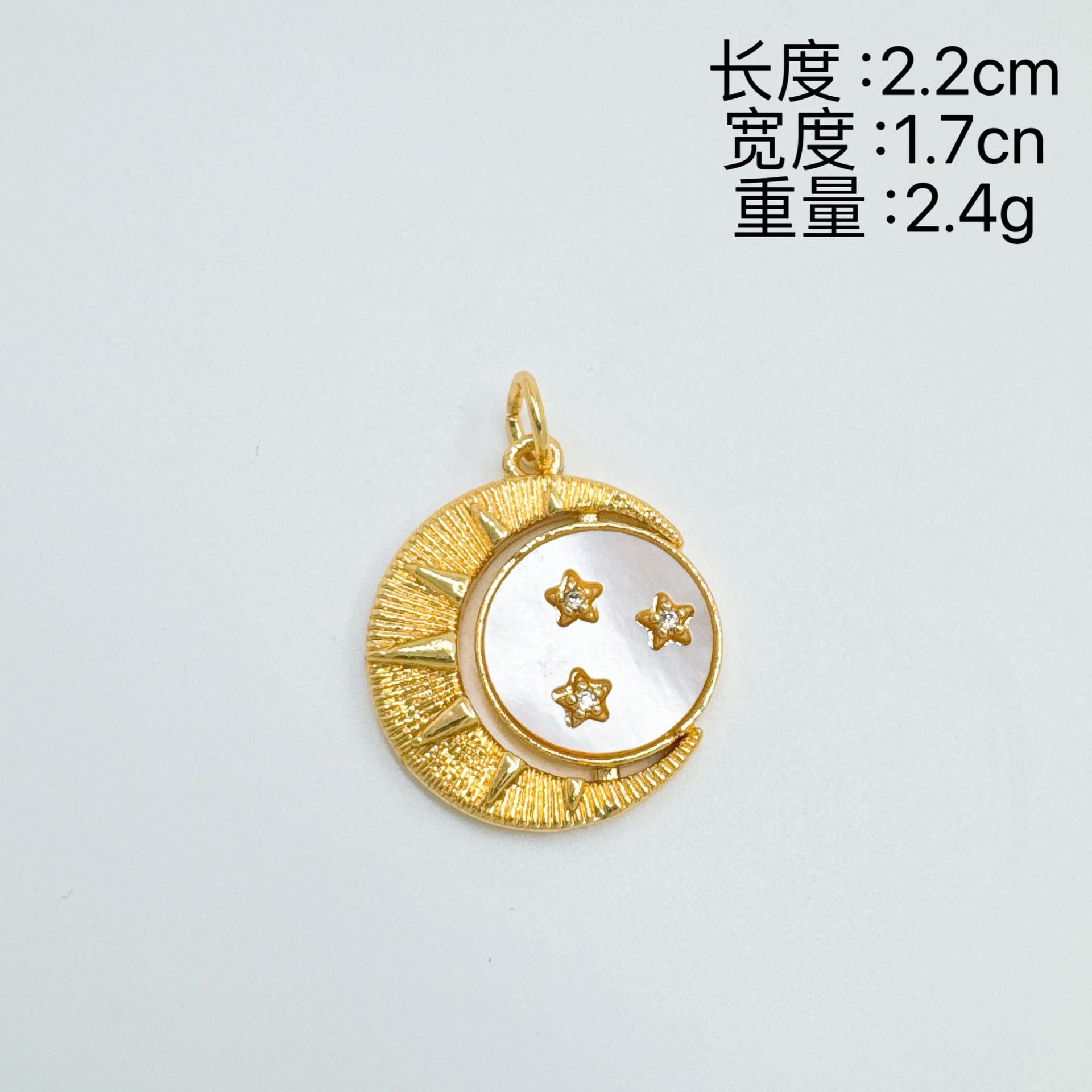 Wholesale Chic Star Saturn Pendant Necklace Copper Gold Plated Zircon Jewelry Accessory