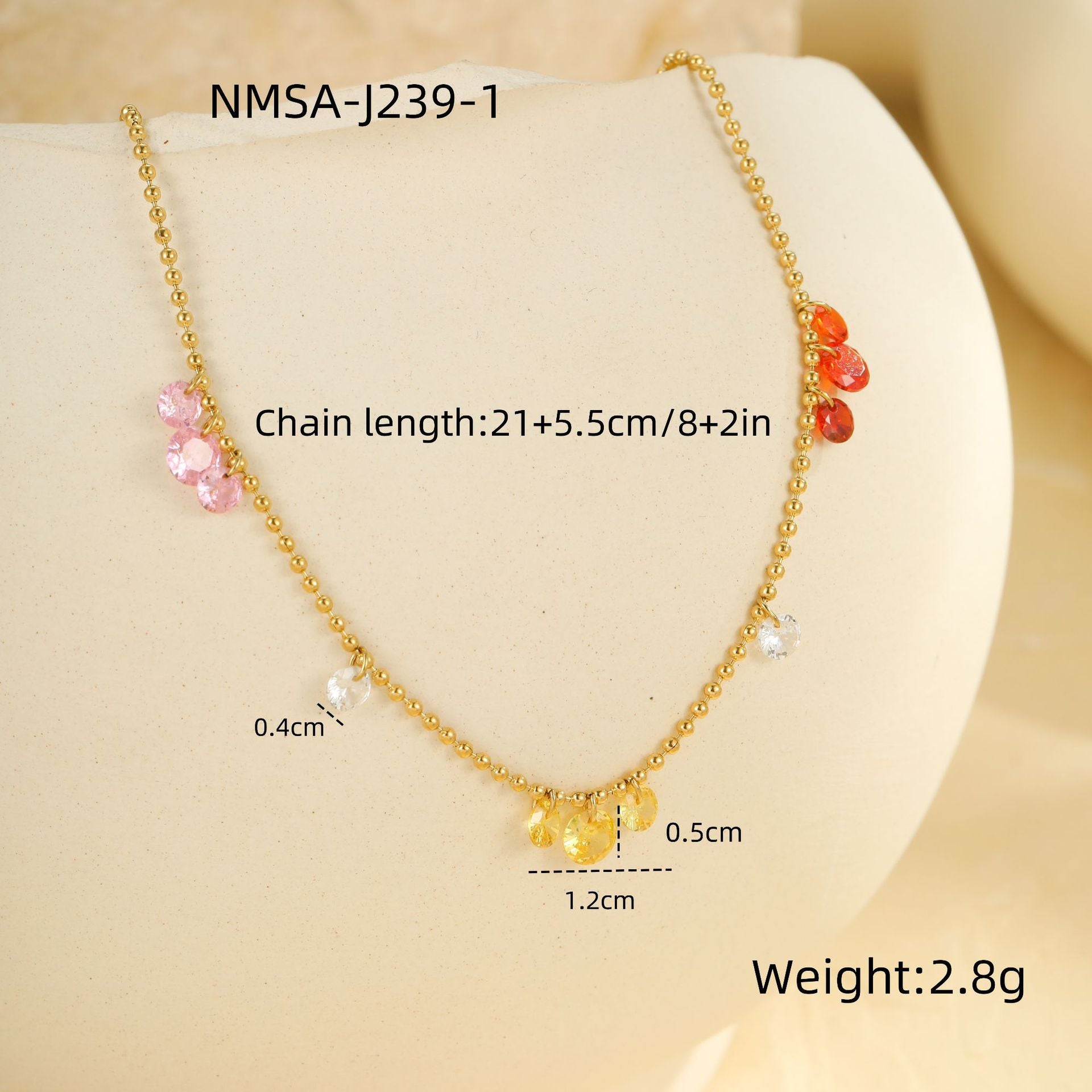 Wholesale multi-layer diamond pearl stainless steel anklet
