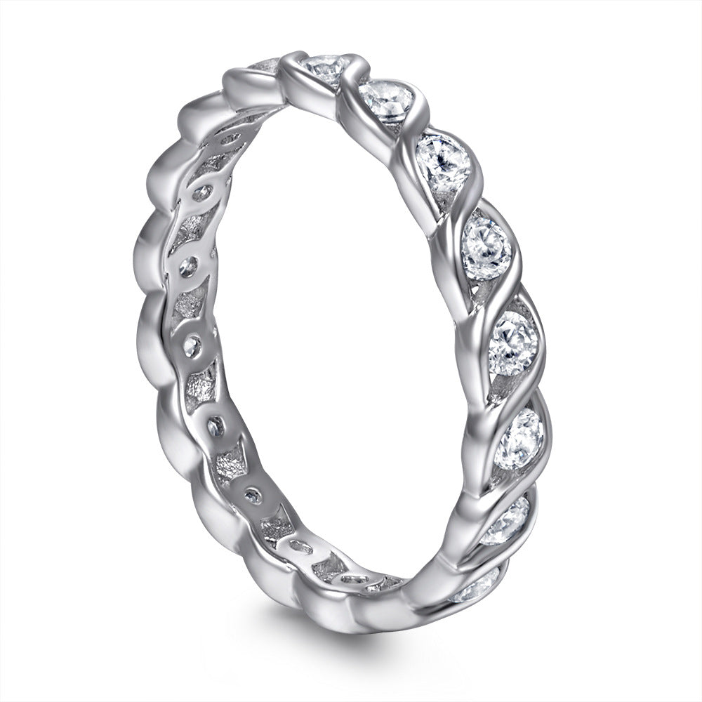 Wholesale  s925 sterling silver ring Wave women's ring jewelry