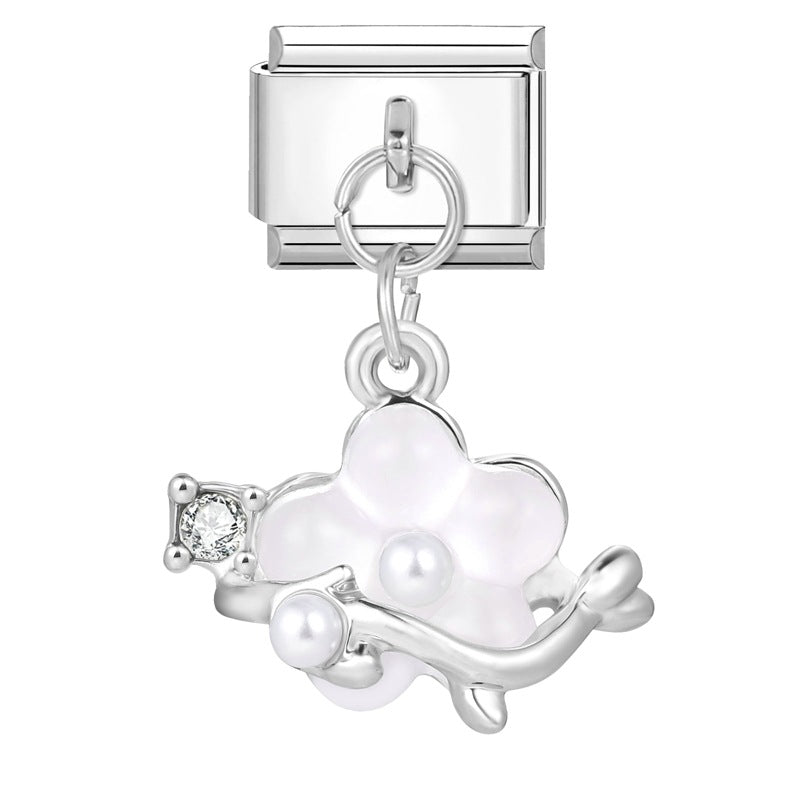 Wholesale Italian Charm Bracelet 9mm DIY Splicing Cute Pendant Stainless Steel Composable Bracelet