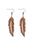 Wholesale  Retro Feather Leaf Shape Wooden Earrings
