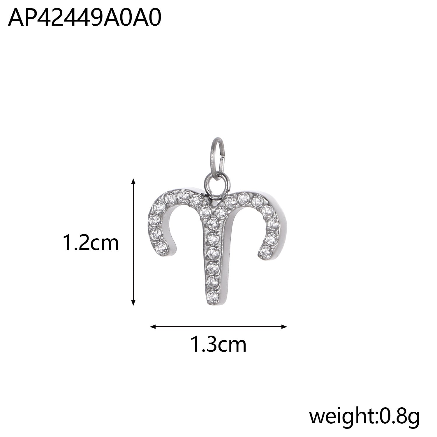 Wholesale Twelve Zodiac DIY stainless steel micro-inlaid diamond pendant