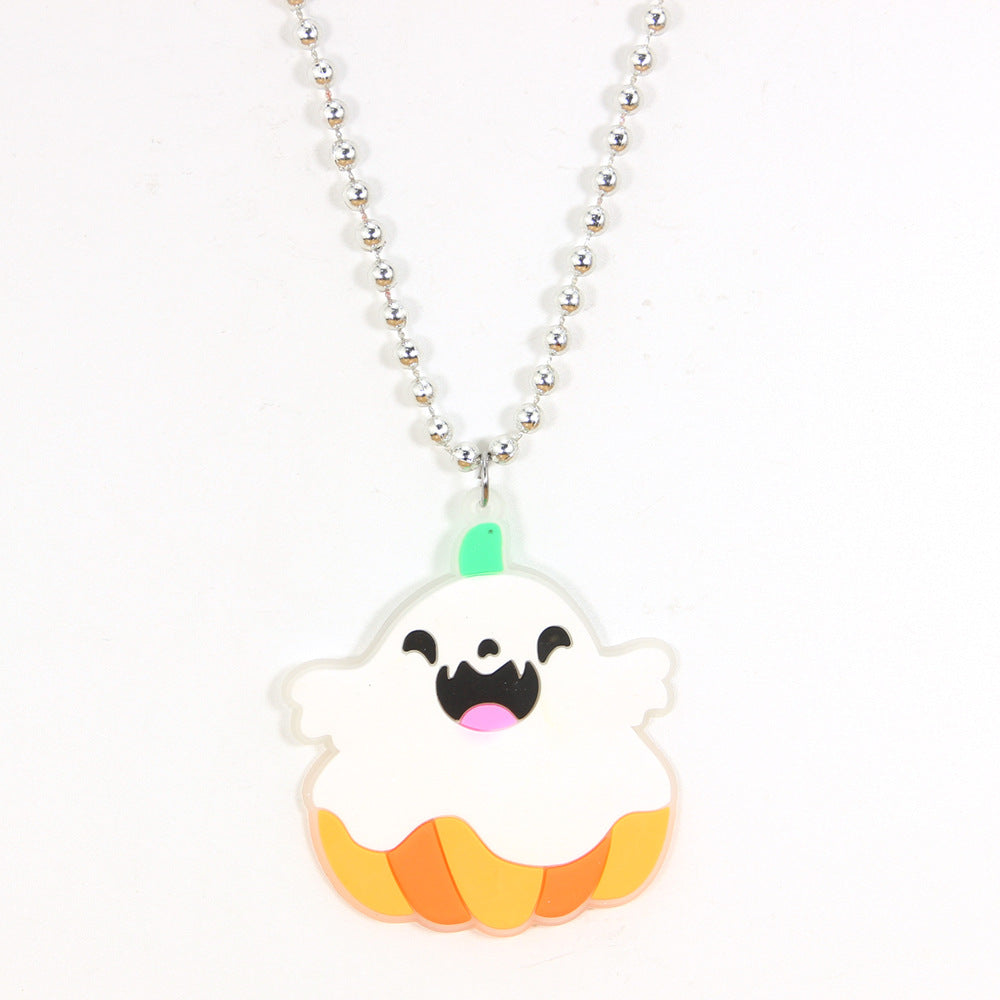 Wholesale Pumpkin Halloween PVC Necklaces ACC-NE-Shengh003