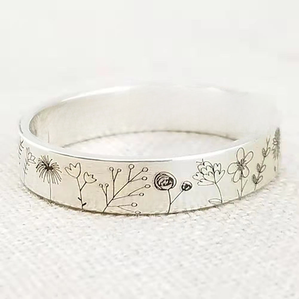 Wholesale  you beiong among the wildflowers pastoral flowers dandelion ring