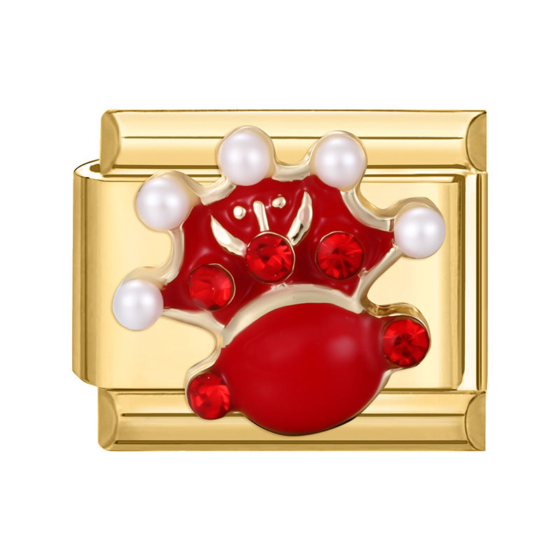 Wholesale Italian Charm Bracelet 9mm DIY Splicing Gold  Stainless Steel Composable Bracelet