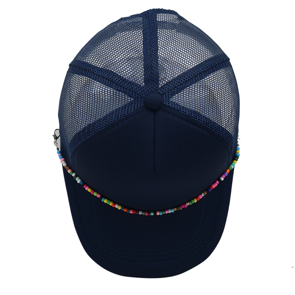 Wholesale Colorful Chain Trucker Cap Mesh Cap Baseball Cap ACC-HT-HaiPu019