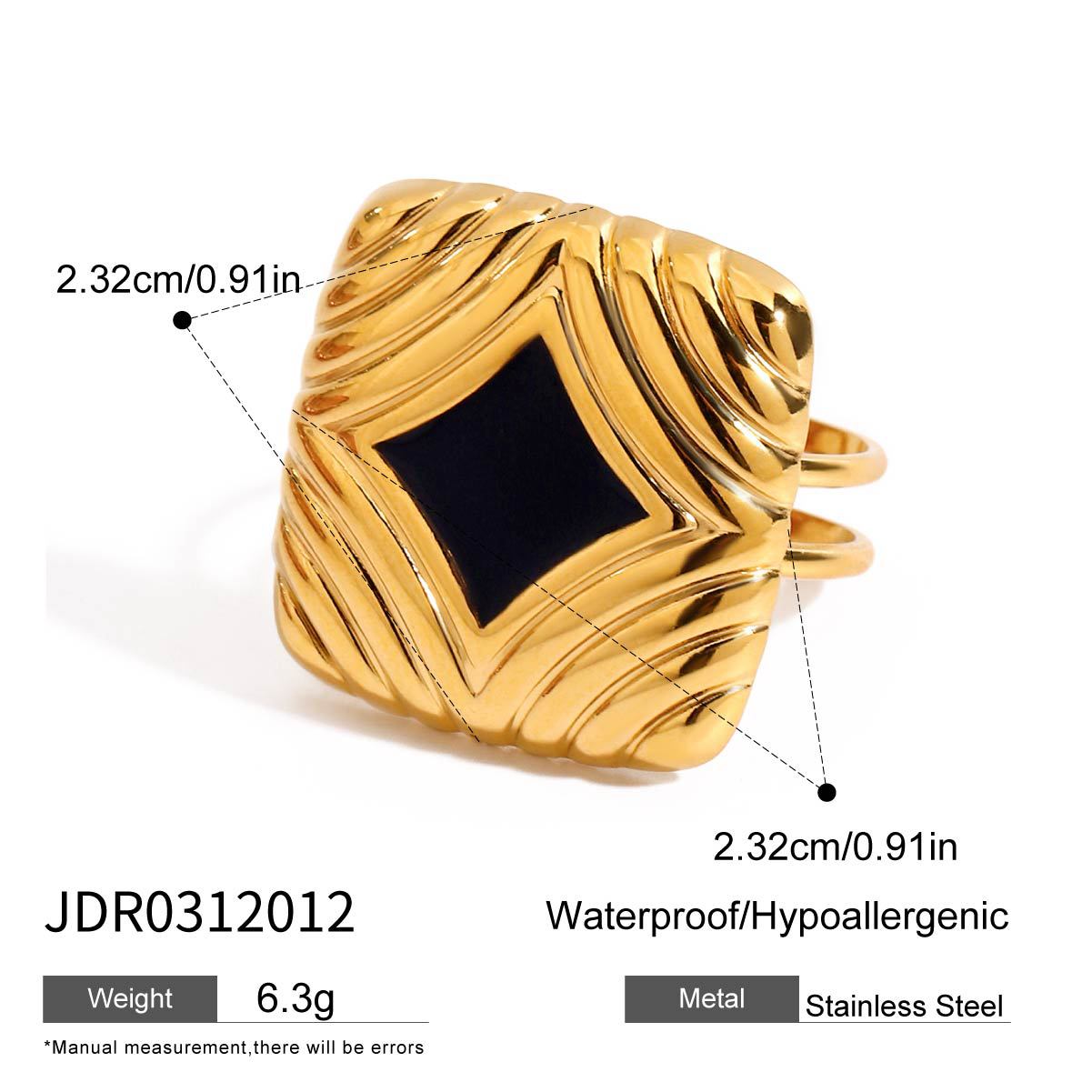 Wholesale  Zircon Ring Stainless Steel Non-Fading Jewelry