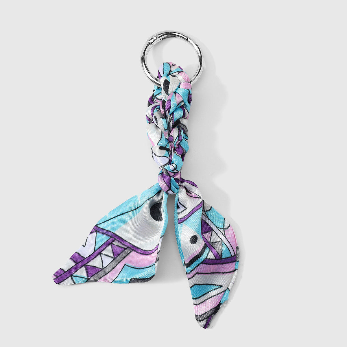 Wholesale 5pcs Polyester twisted silk f keychain