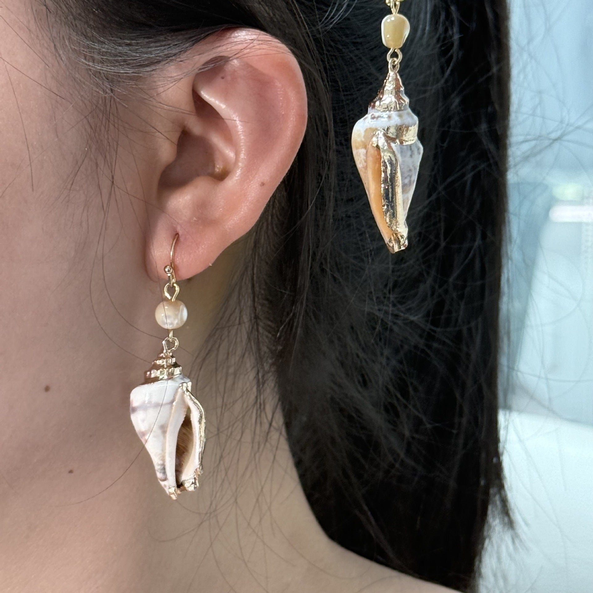 Wholesale  natural shell conch earrings
