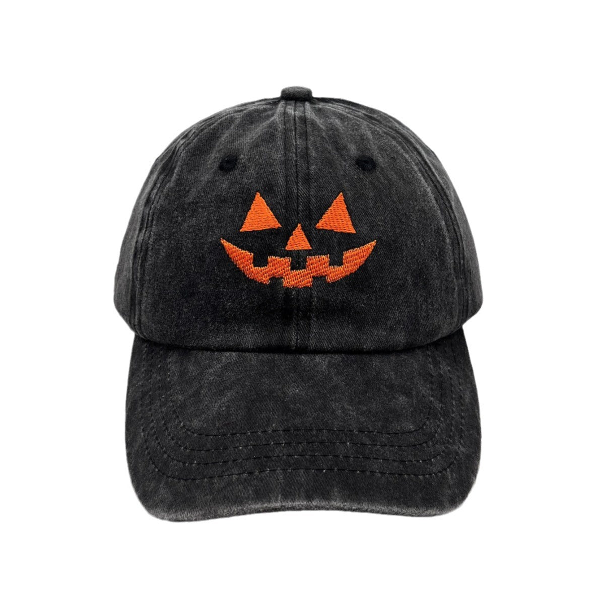Wholesale  Embroidered Pumpkin Smiley Baseball Cap