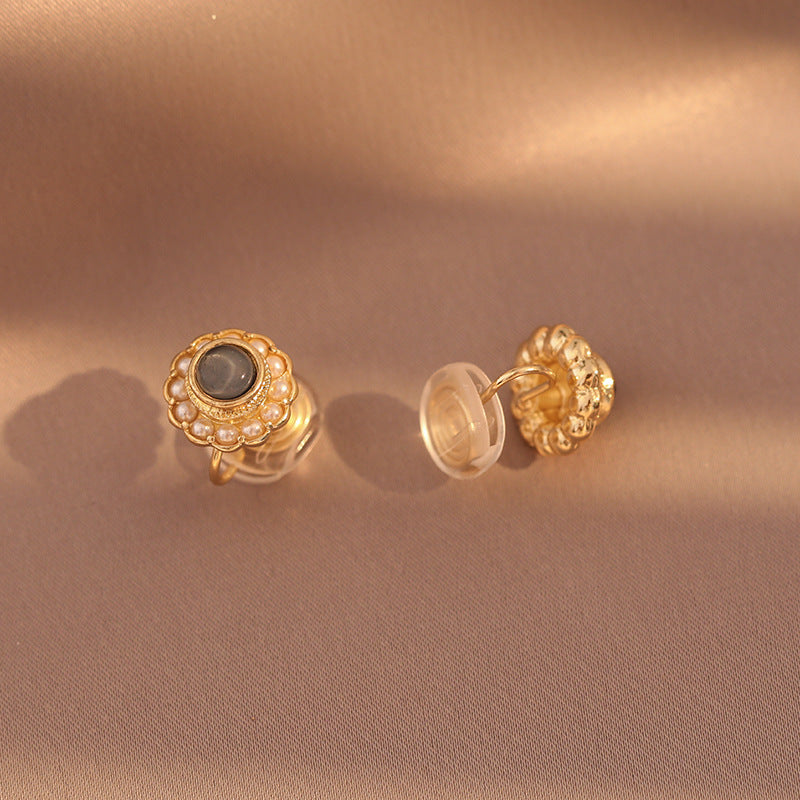 Wholesale pearl earrings mosquito coil ear clips