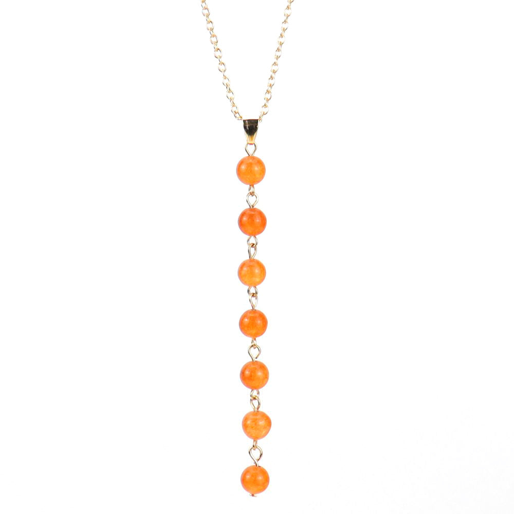 Wholesale  handmade natural stone multicolor agate colorful beads necklace
