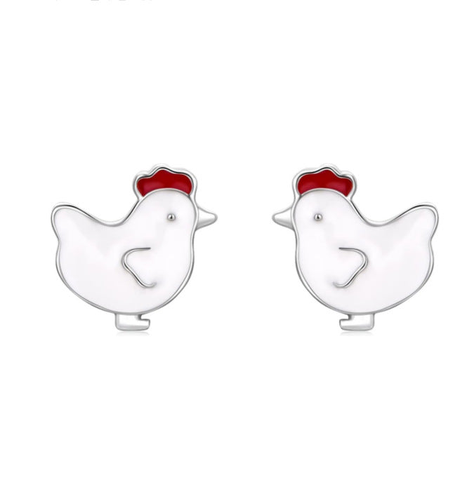 Wholesale  Cartoon Walking Chick Earrings Cute Personalized Oil Dripping Animal Earrings