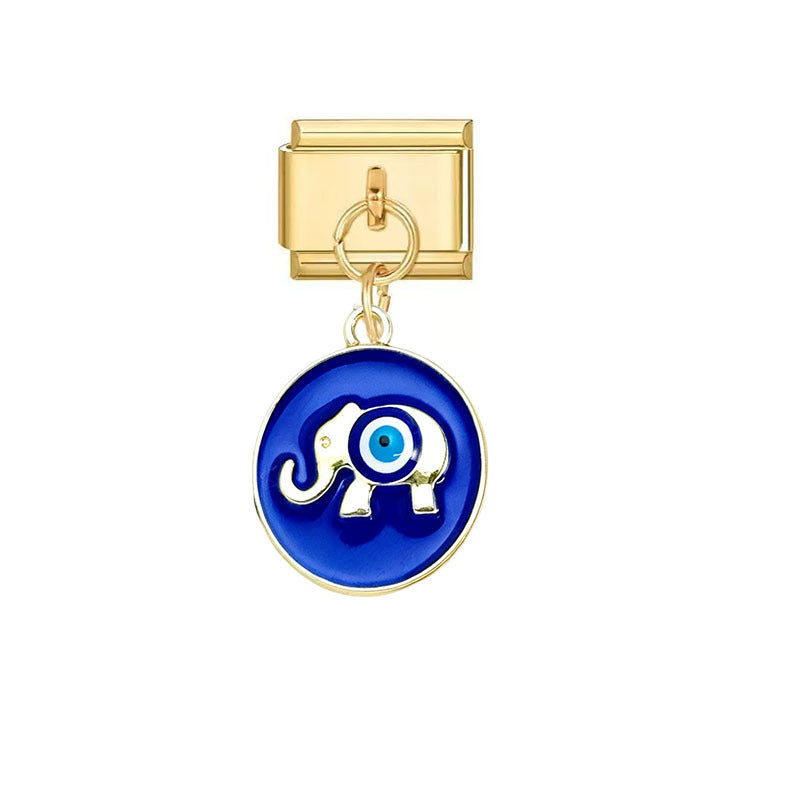 Wholesale Evil Eye Pendants – Alloy with electroplated finish;  DIY jewelry accessories suitable for everyday wear or as gifts