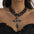 Wholesale Cyberpunk Cross Pearl  Necklace