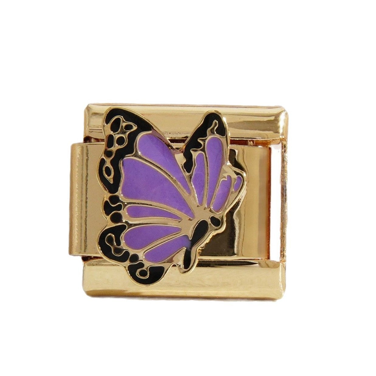 Wholesale Italian Charm Bracelet 9mm DIY Splicing Gold Butterfly Stainless Steel Composable Bracelet