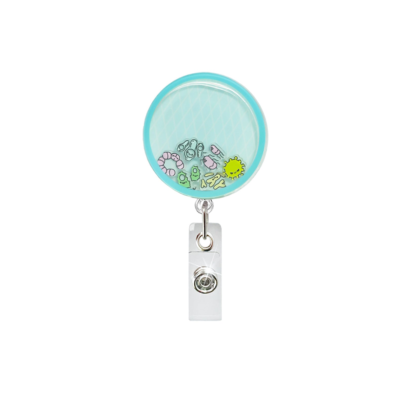 Wholesale Trendy Acrylic Badge Reel Retractable Clip for ID Badges