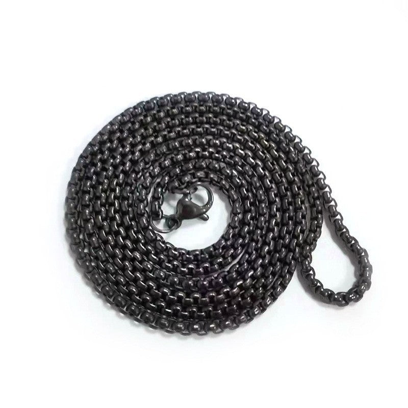 Wholesale of 10PCS Stainless Steel Chain Square Pearl Chain ACC-NE-Zhirui002