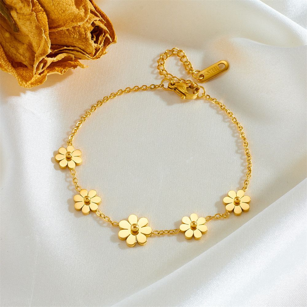 Wholesale Titanium Steel Multi- Stud Earrings,  Necklace,  Anklet,  and Bracelet Set