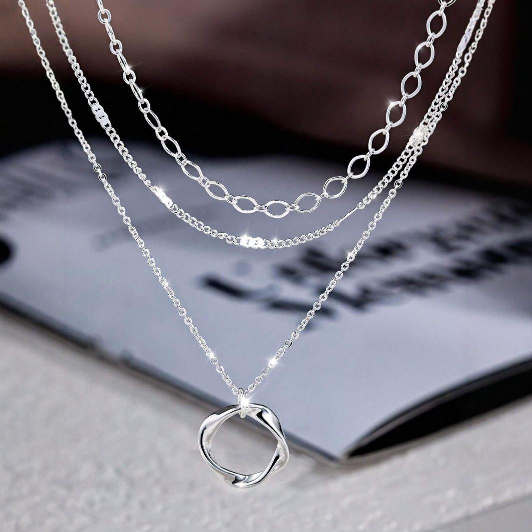 Wholesale Personalized Layered Necklace Beach Heart Pendant Neck Chain