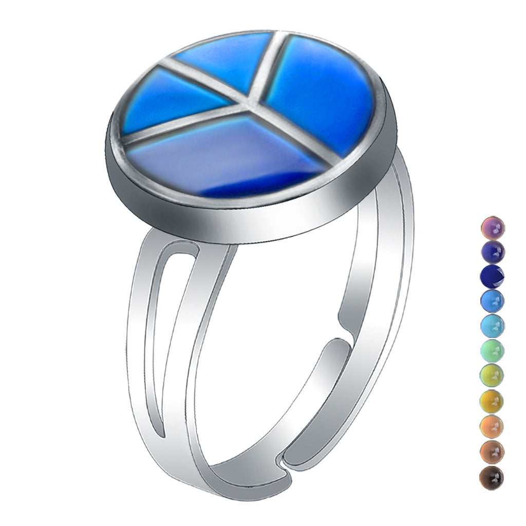 Wholesale Children's Princess Cartoon Cute Animal Temperature Sensitive Color Changing Ring ACC-RS-Hour001