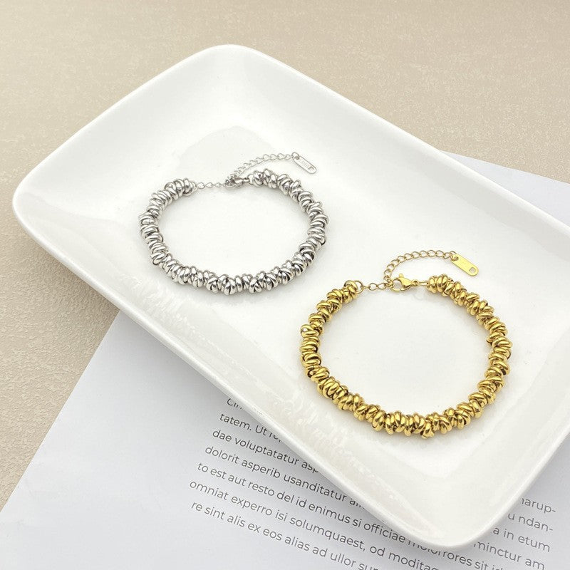 Wholesale Titanium Steel Bracelets Metal Circle Bracelet ACC-BT-Hexin002