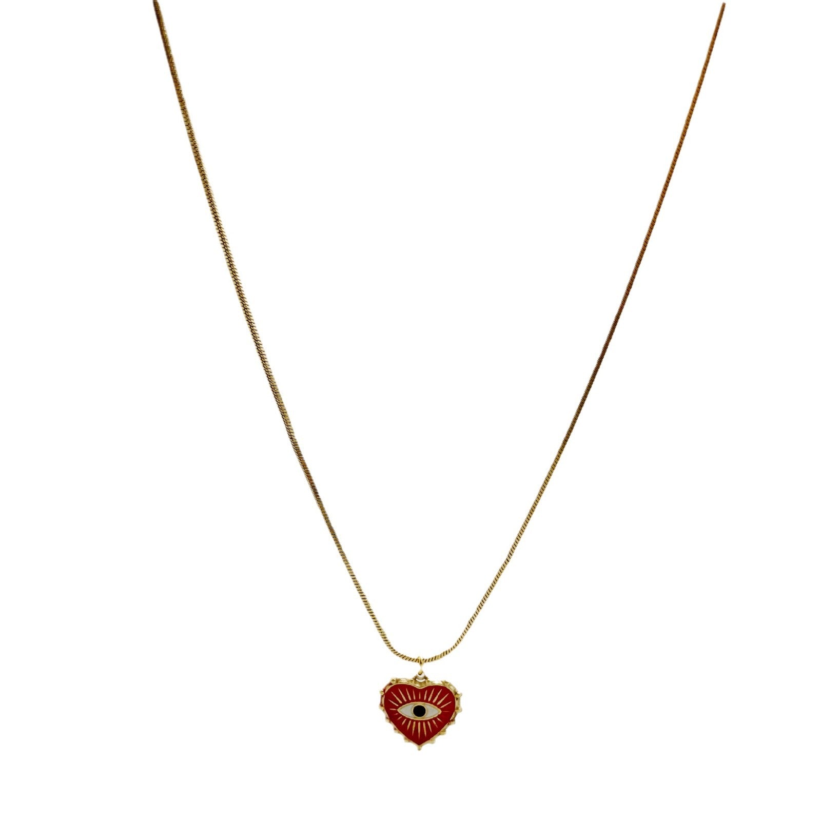 Wholesale  stainless steel oil dripping beaded eye necklace