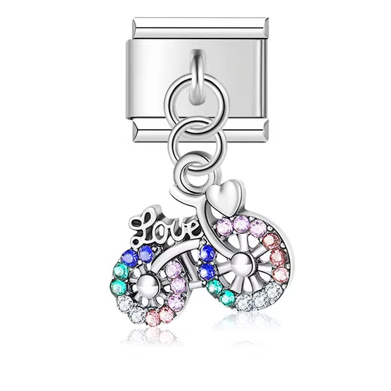 Wholesale Alloy Modular Bracelet Dripping Oil Simple Style Everyday Wear Fashion Accessory