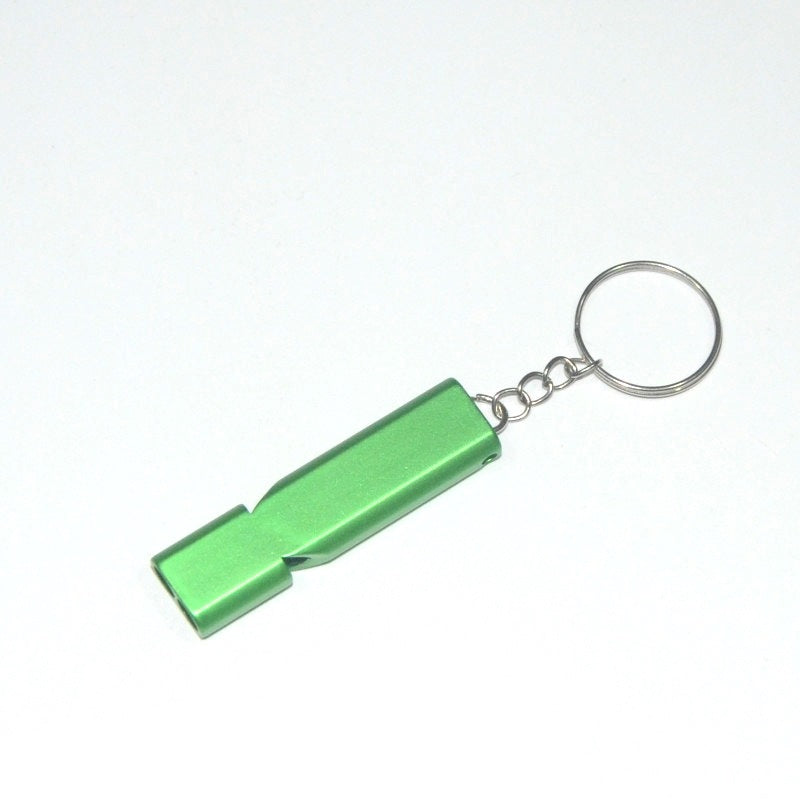 Wholesale Outdoor Double Tube Whistle Aluminum Alloy Metal Outdoor Equipment Tools Keychain ACC-KC-KaBiao004