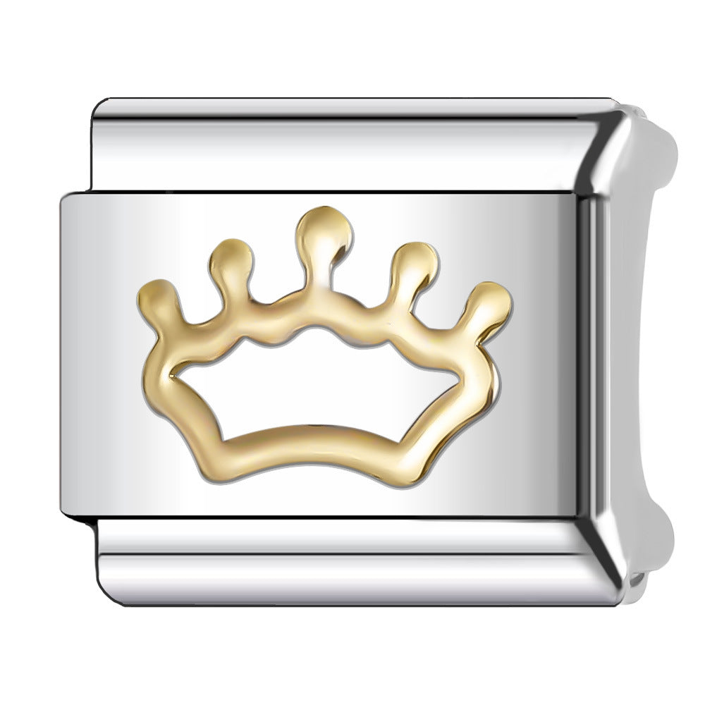 Wholesale 5pcs Italian Charm Bracelet 9mm DIY Splicing Cute Creative Stainless Steel Composable Bracelet