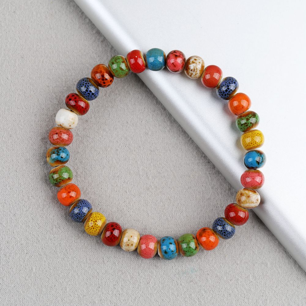 Wholesale Ceramic Glaze Porcelain Bead Bracelet ACC-BT-YXH006