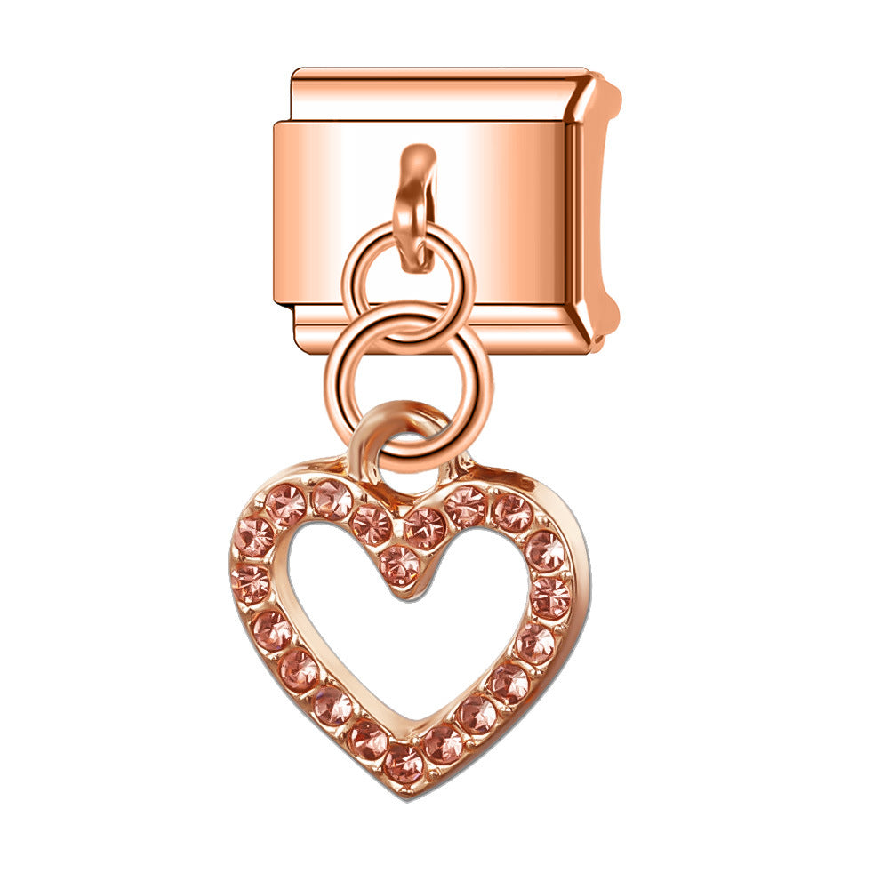 Wholesale Italian Charm Bracelet 9mm DIY Splicing Pendant Series Stainless Steel Composable Bracelet