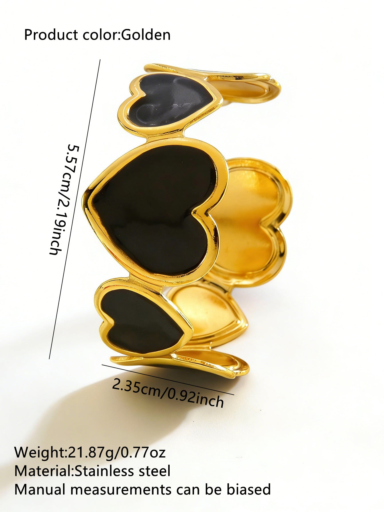 Wholesale Stainless Steel Heart Open Bracelet - Fashion Accessory for Boutique Resale