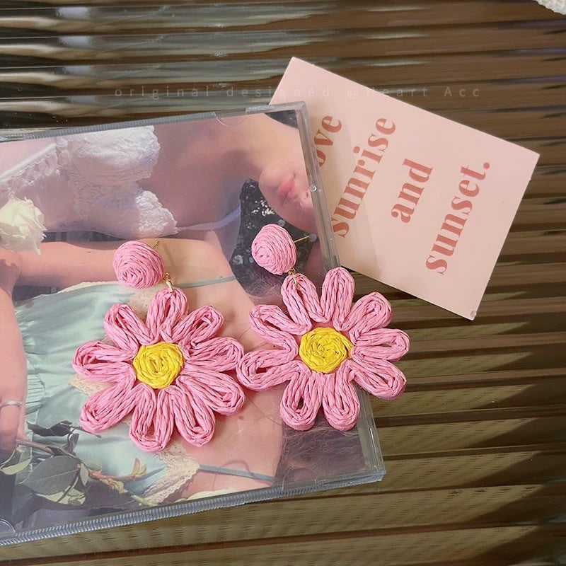 Wholesale  Fashion Sunflower Earrings