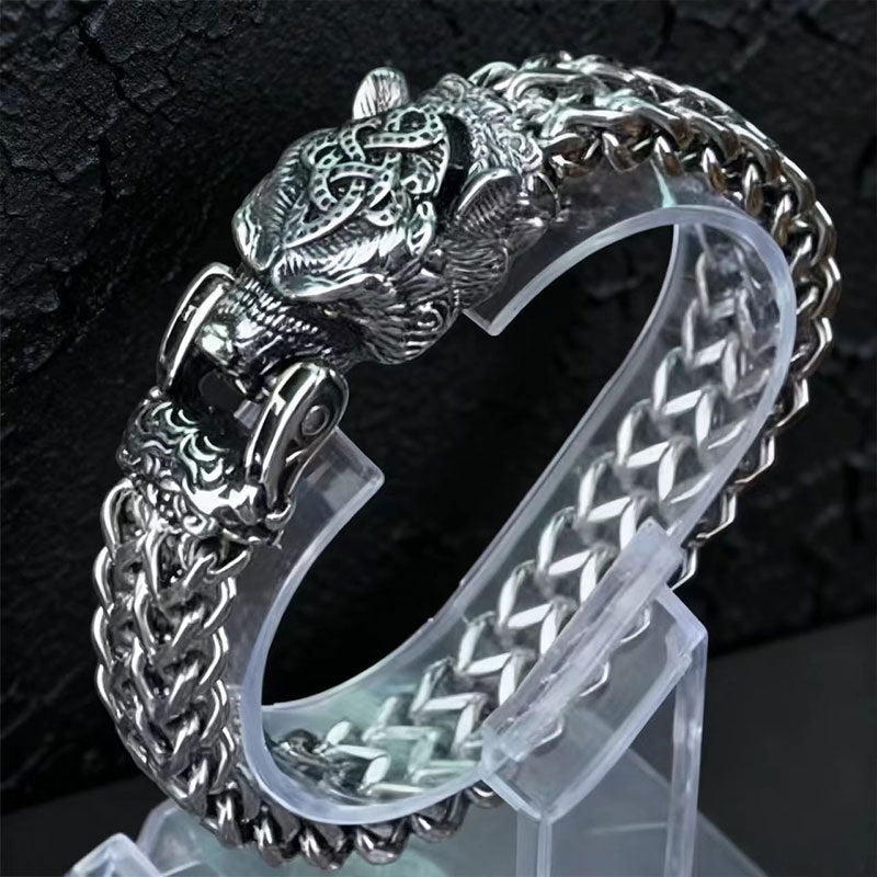 Wholesale Retro Punk Skull Snake Men' s Bracelet Alloy Fashion Accessory Boutique Resale Gift