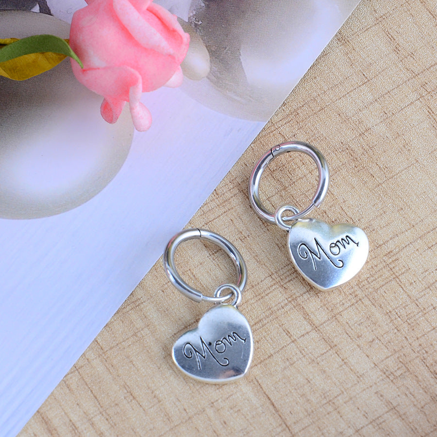 Wholesale  love pendant earrings creative design sense mother's day gift jewelry