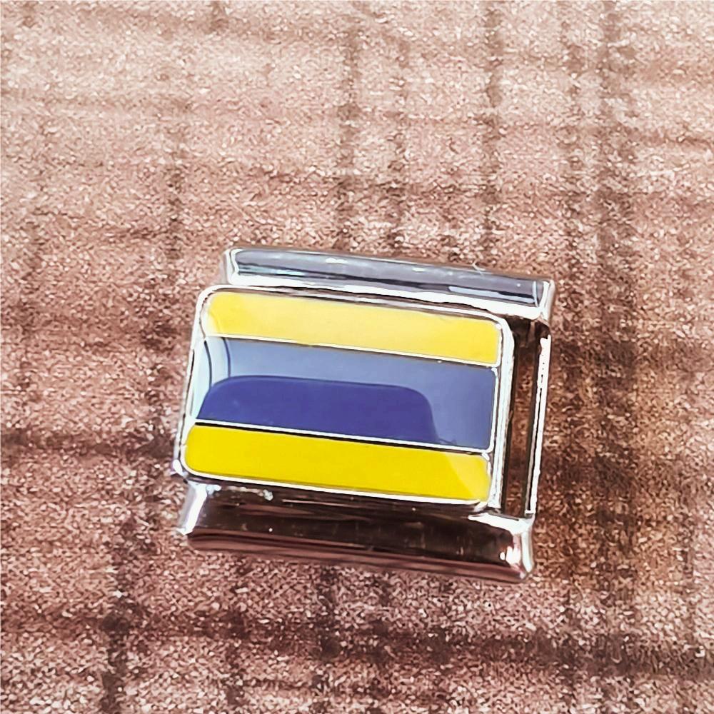 Wholesale 2pcs Italian Charm Bracelet 9mm DIY Splicing Removable Stainless Steel Flag Series Composable Bracelet ACC-BT-XY043