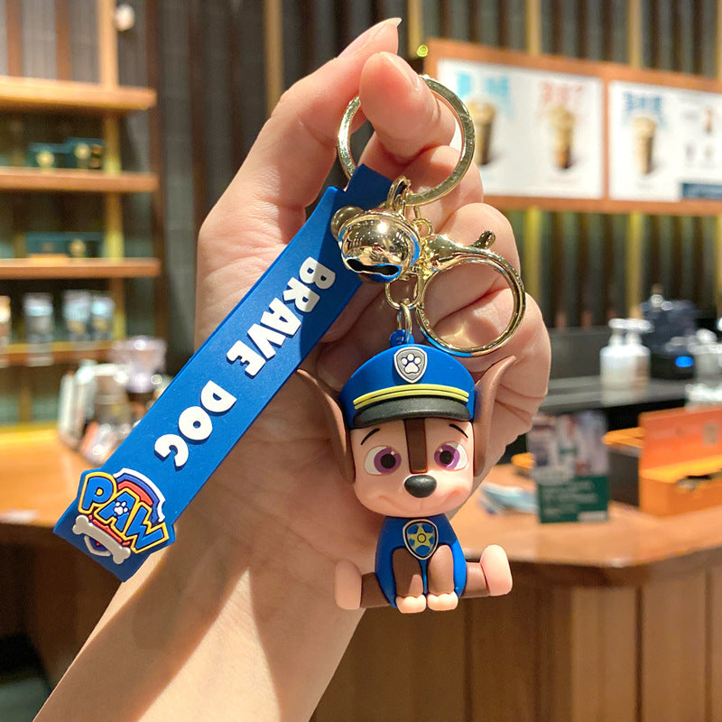 Wholesale Cartoon Cute Puppy PVC Soft Keychains Silicone Creative Keychain ACC-KC-XinShu013