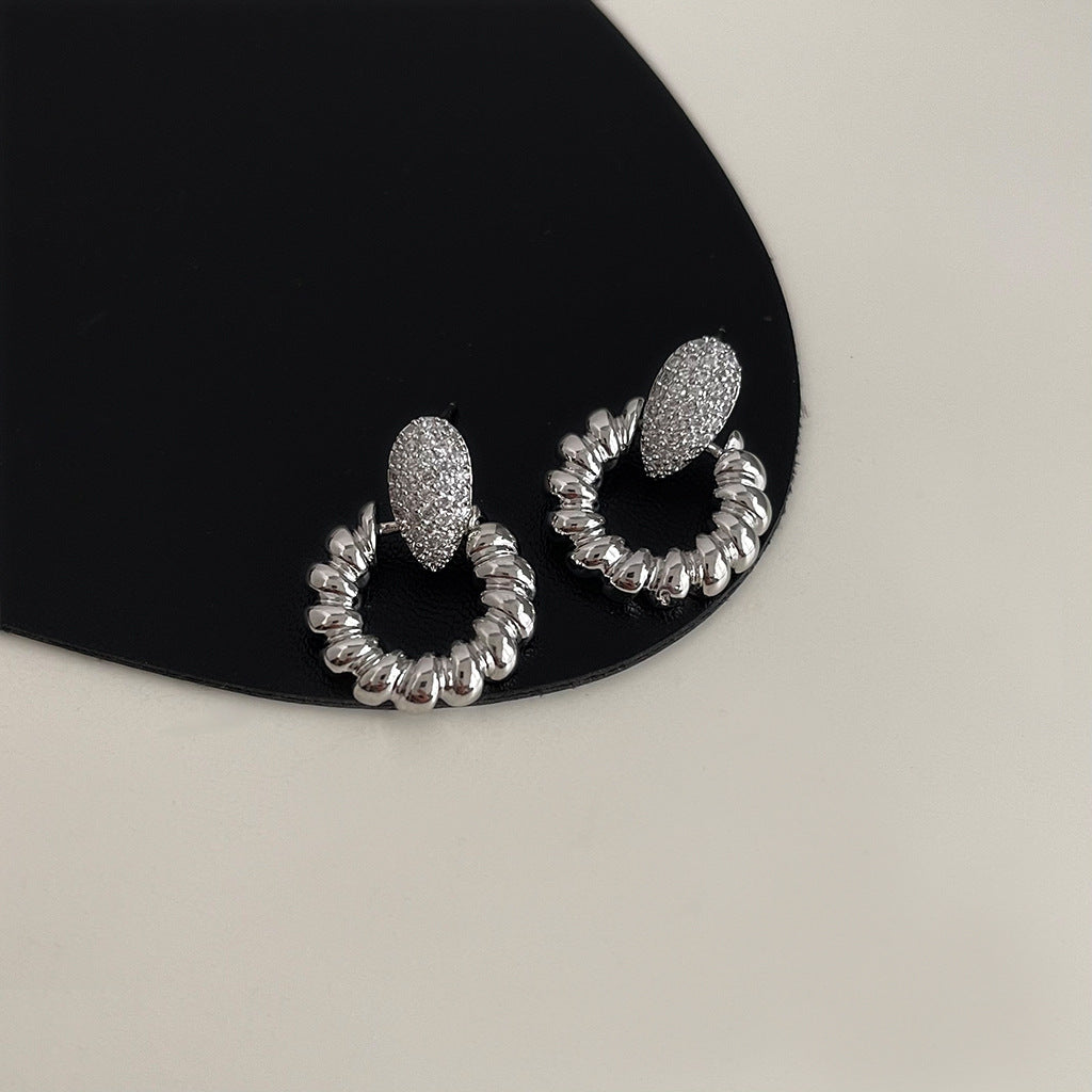 Wholesale Retro Geometric Metal Exaggerated Earrings Vintage Earrings Statemente Earrings ACC-ES-Eryu007