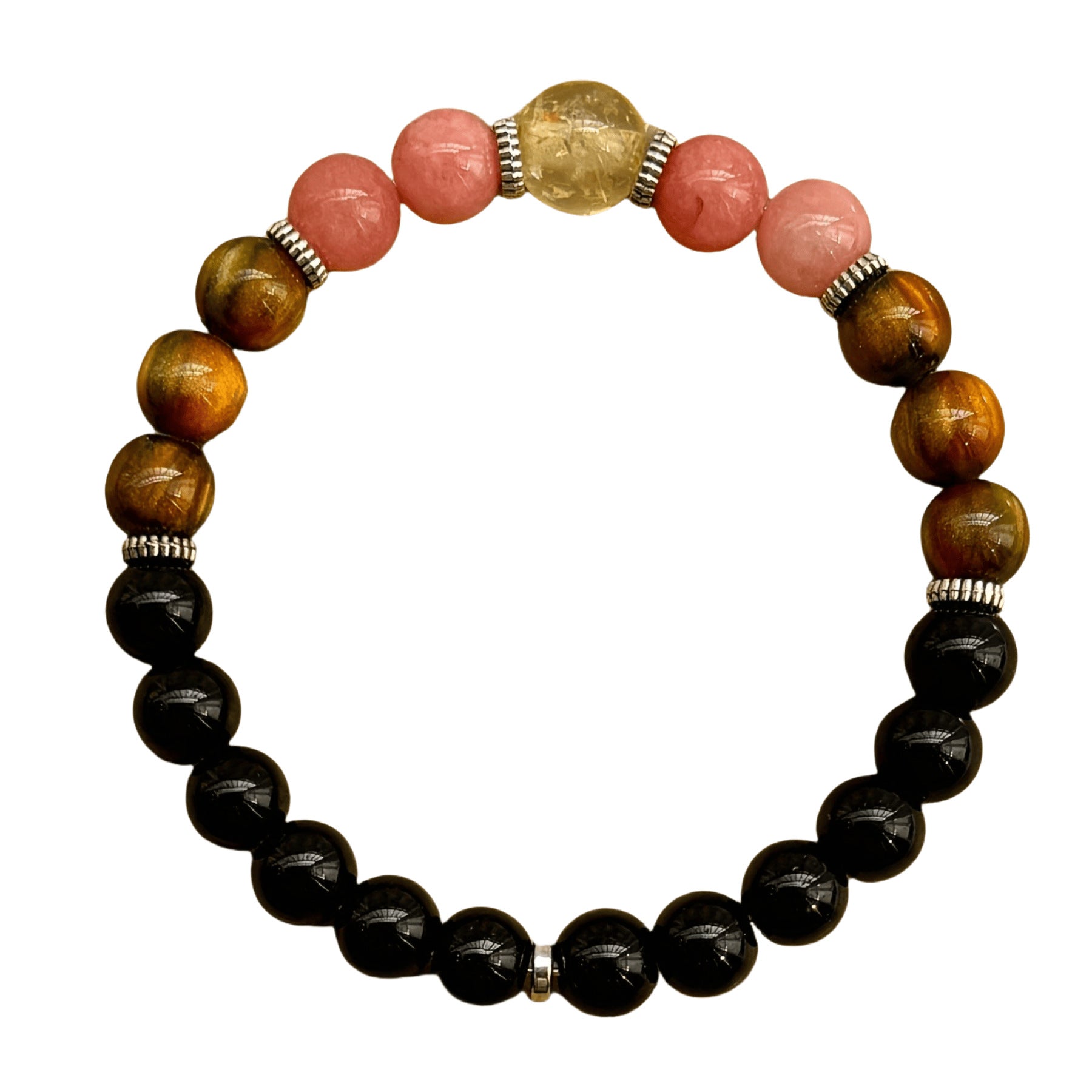 Wholesale Obsidian Tiger Eye Carnelian Amber Bracelet