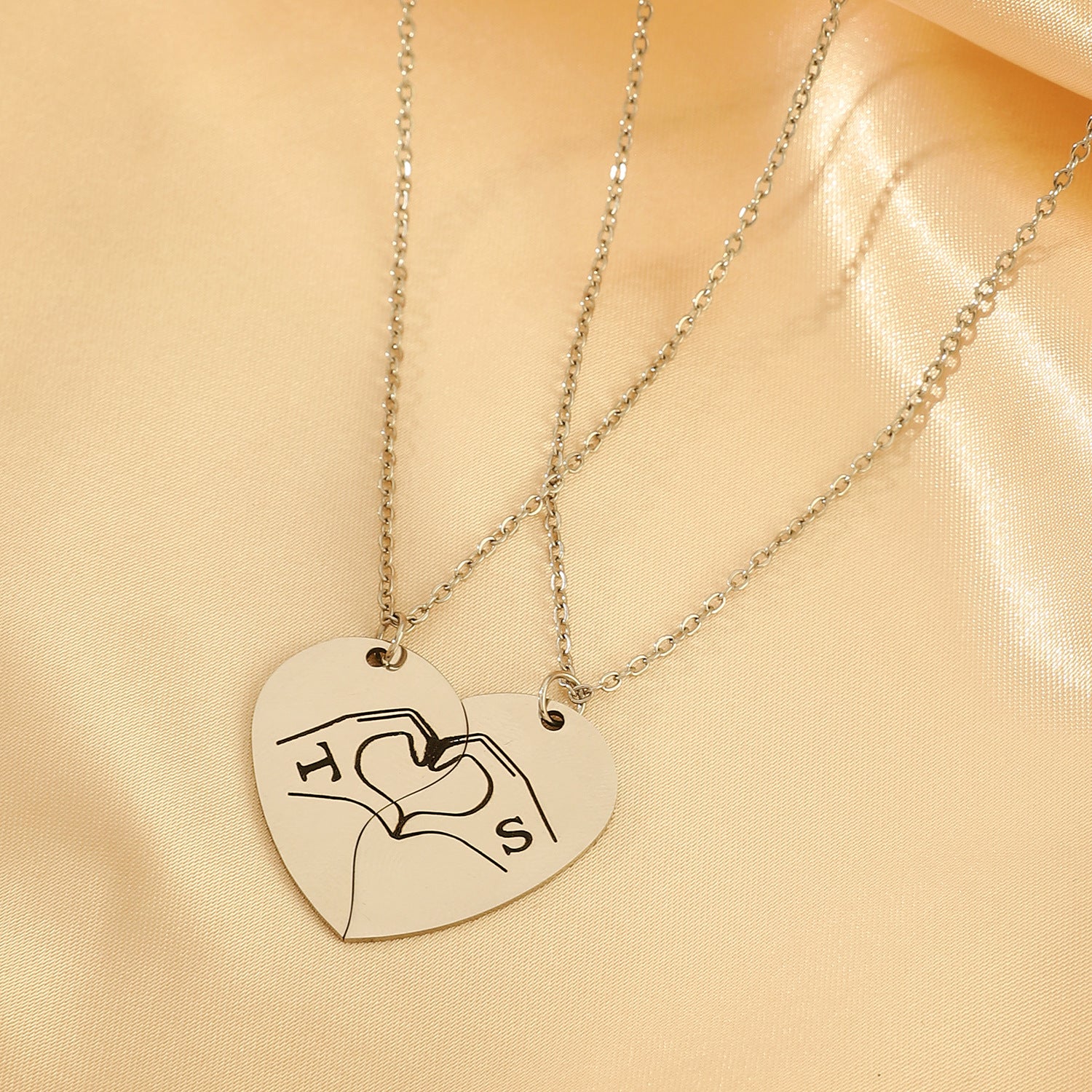 Wholesale Alloy star moon  and sun interlocking best friend necklaces