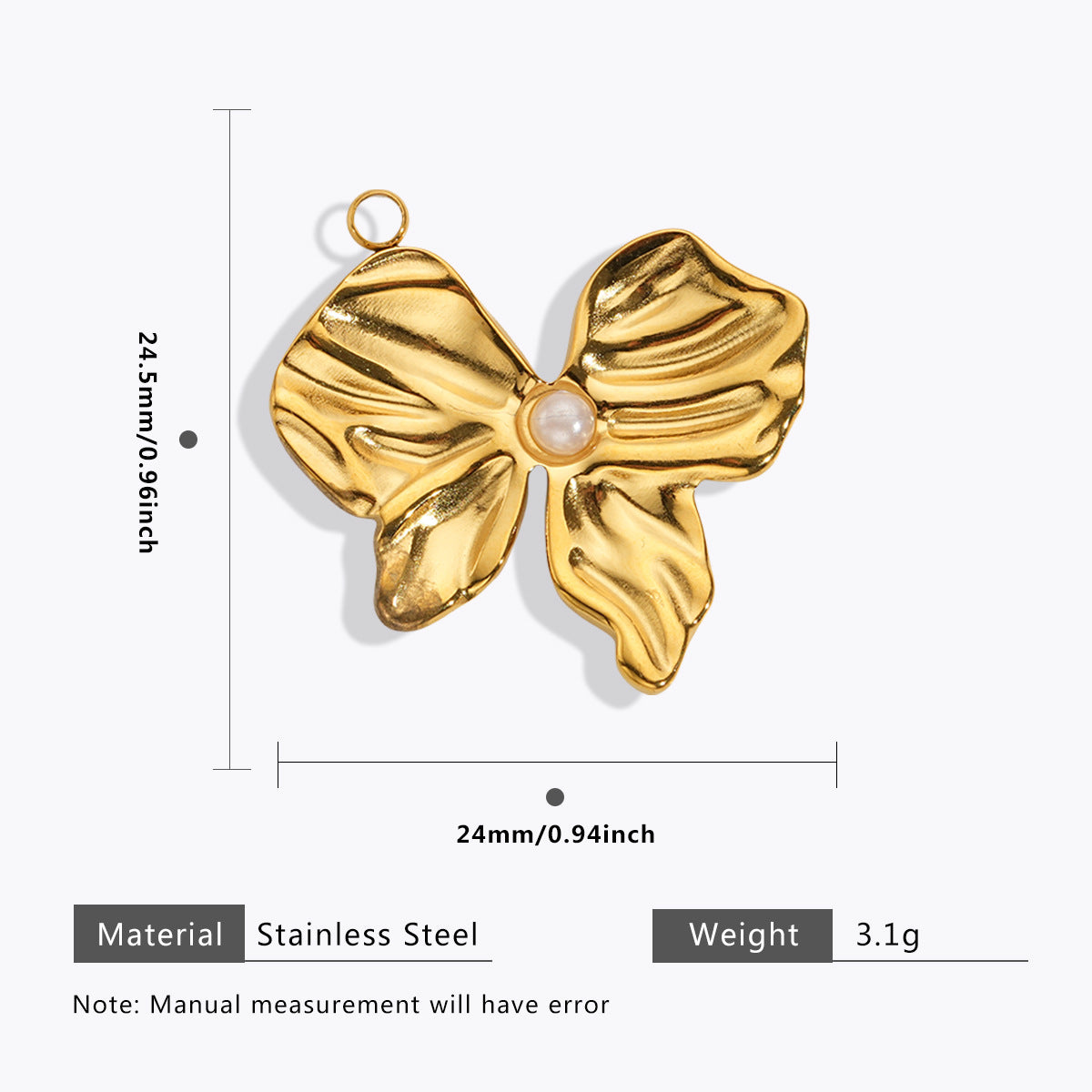 Wholesale 5pcs Stainless Steel  Pearl Pendant Oil Drop Pendant Bell Flower Pendant