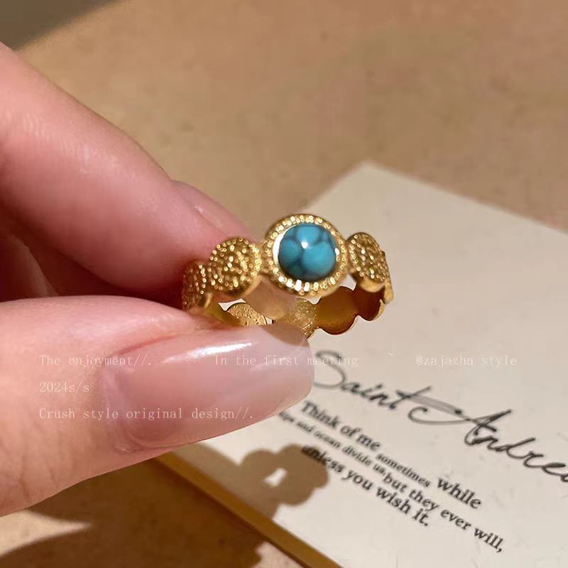 Wholesale Women' s Western Ethnic Gold Open Ring Fashion Accessory Boutique Resale