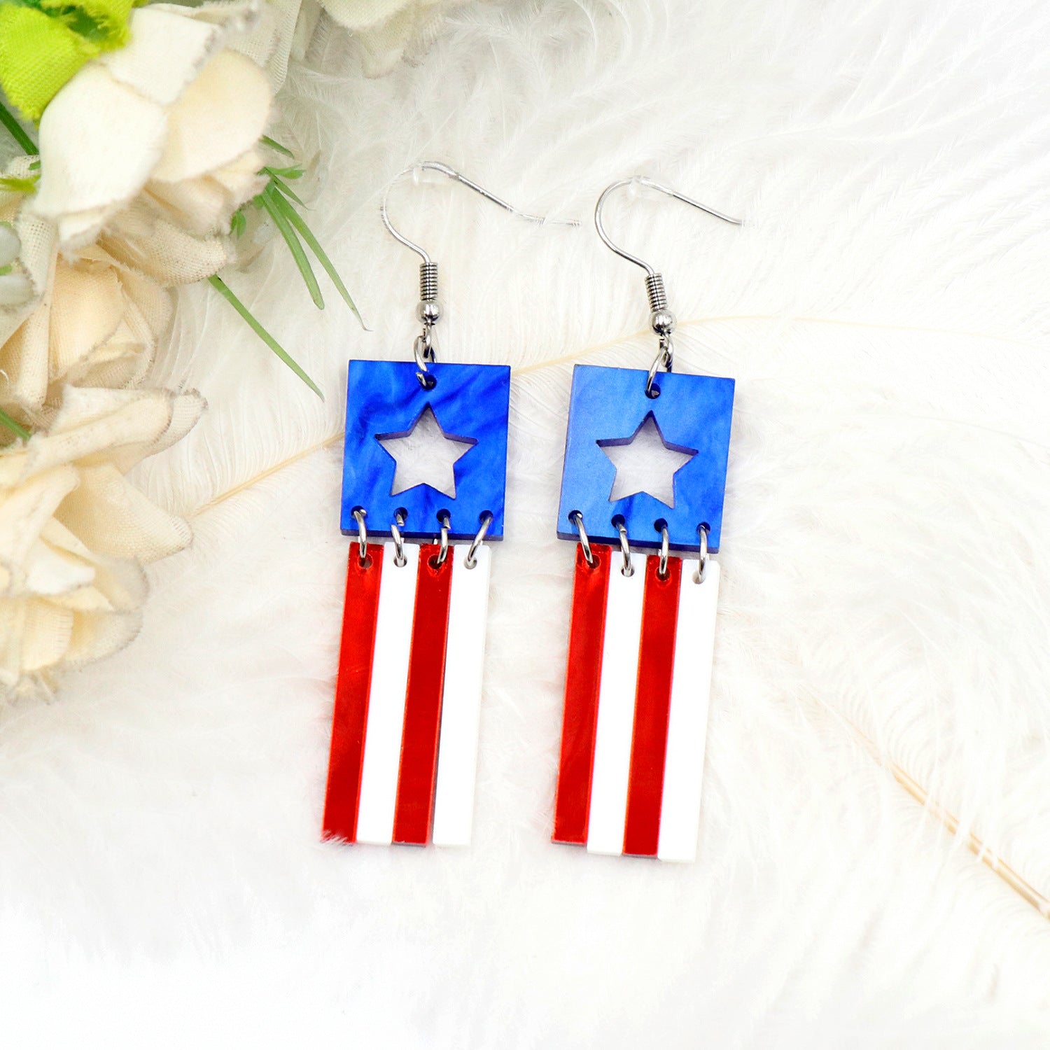 Wholesale 5pcs Independence Day Acrylic Earrings ACC-ES-XiaoYan055