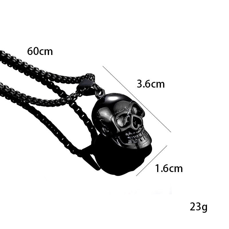 Wholesale exaggerated personality oversized skull necklace