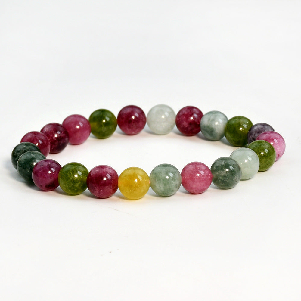 Wholesale New Chinese Style Natural Tourmaline Beaded Bracelet for Women,  Fashion Jewelry Accessory Gift