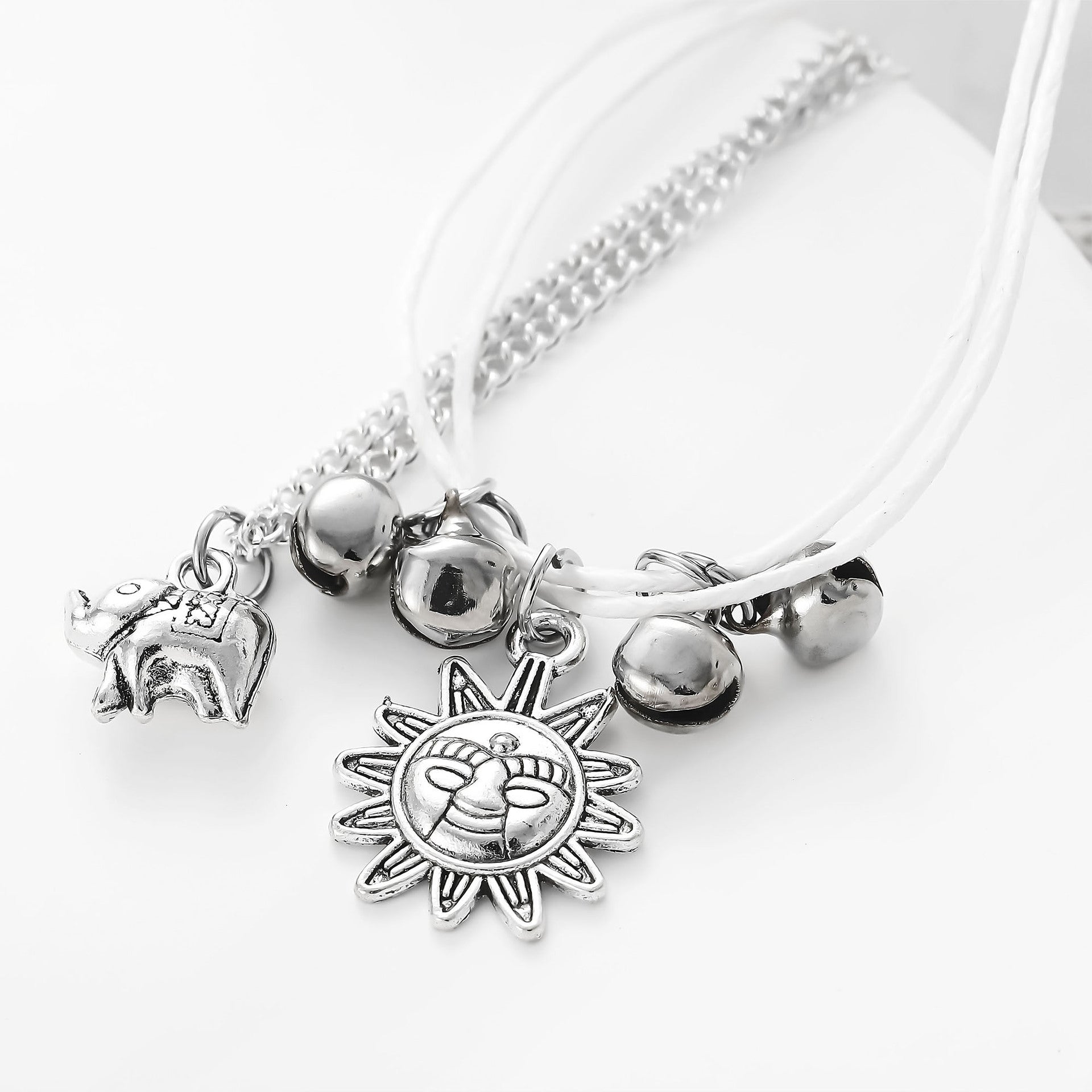 Wholesale Walrus Bell Sunflower Multilayer Anklet