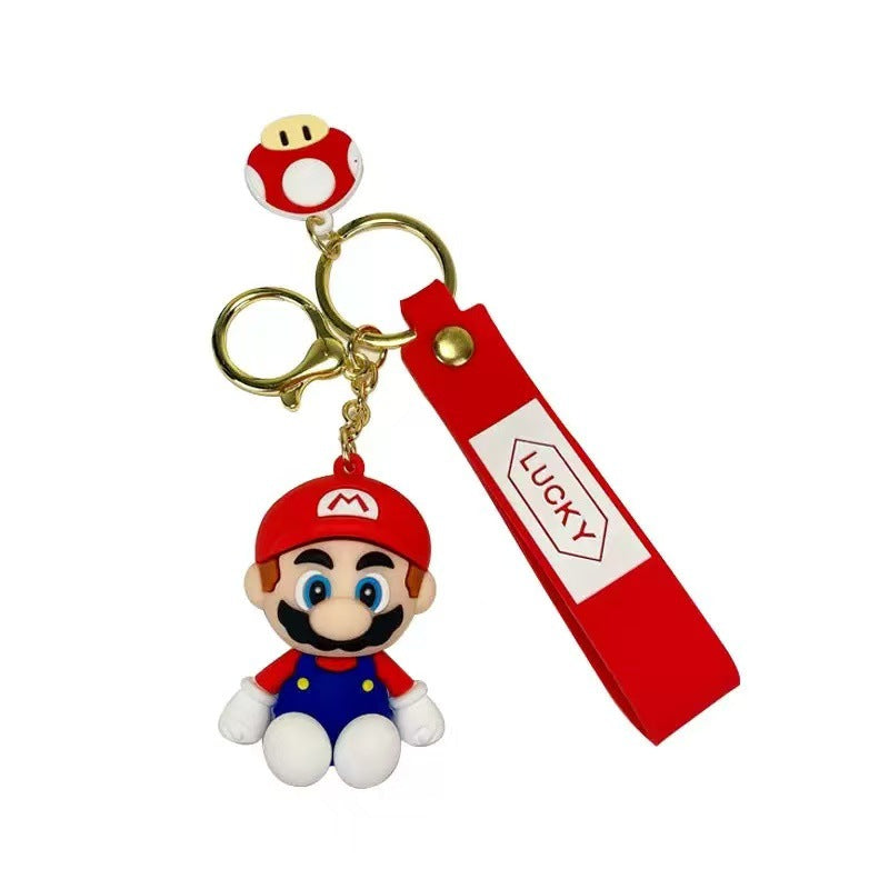 Wholesale  Silicone Keychain Sitting Cartoon Bag Charm Gift