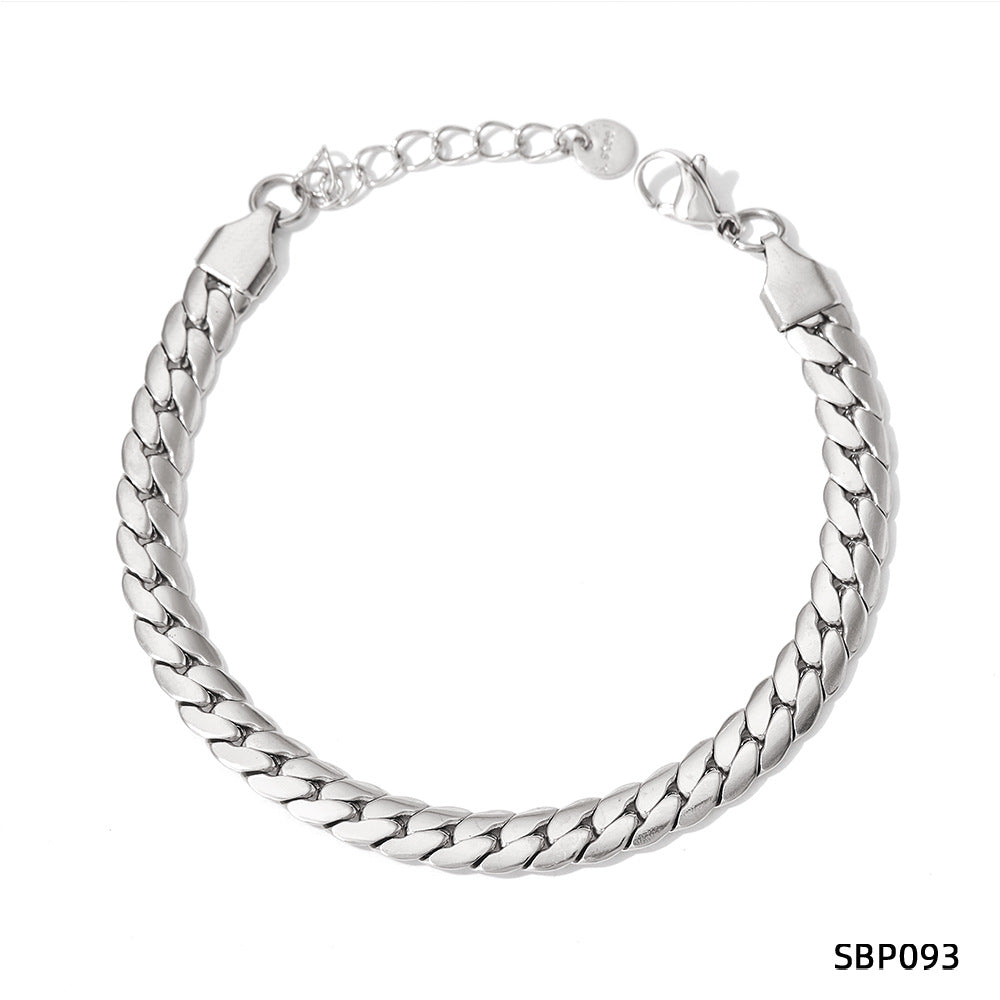 Wholesale Stainless steel bracelet stitching zircon bracelet set